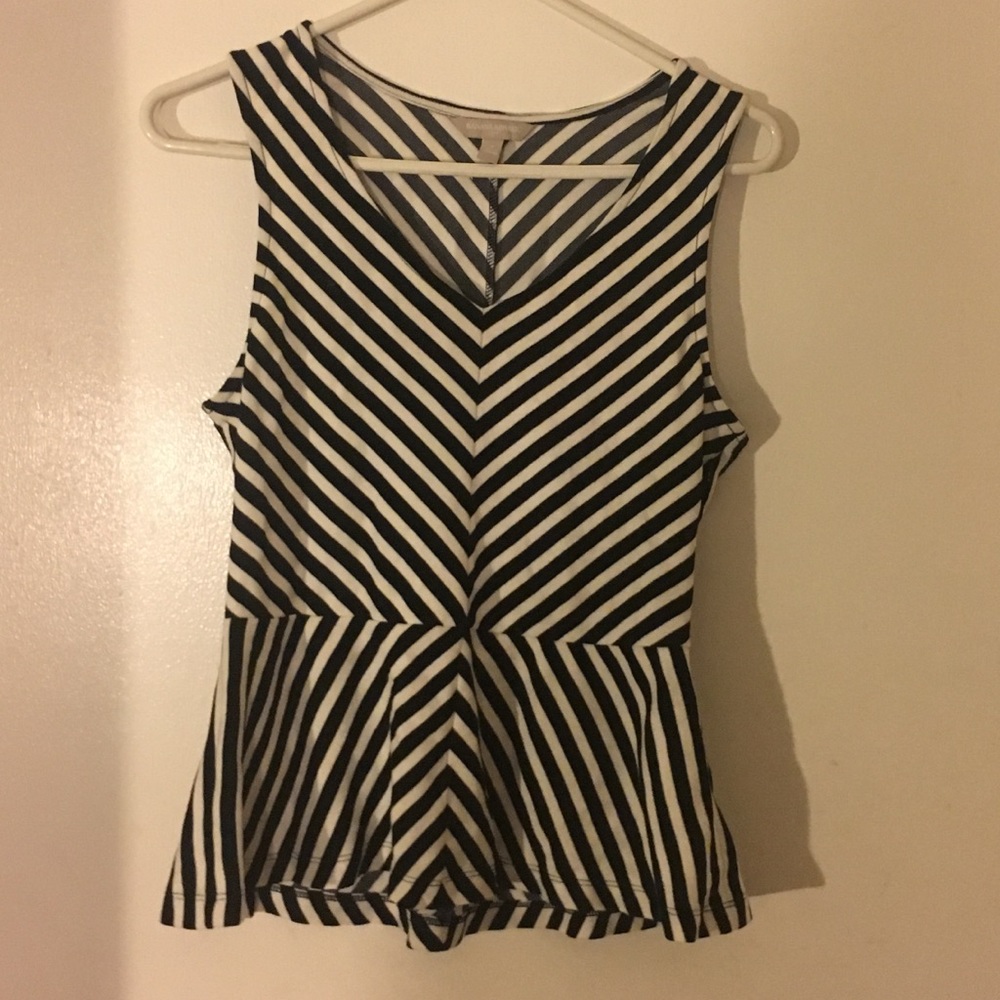 Banana Republic Striped Peplum top
